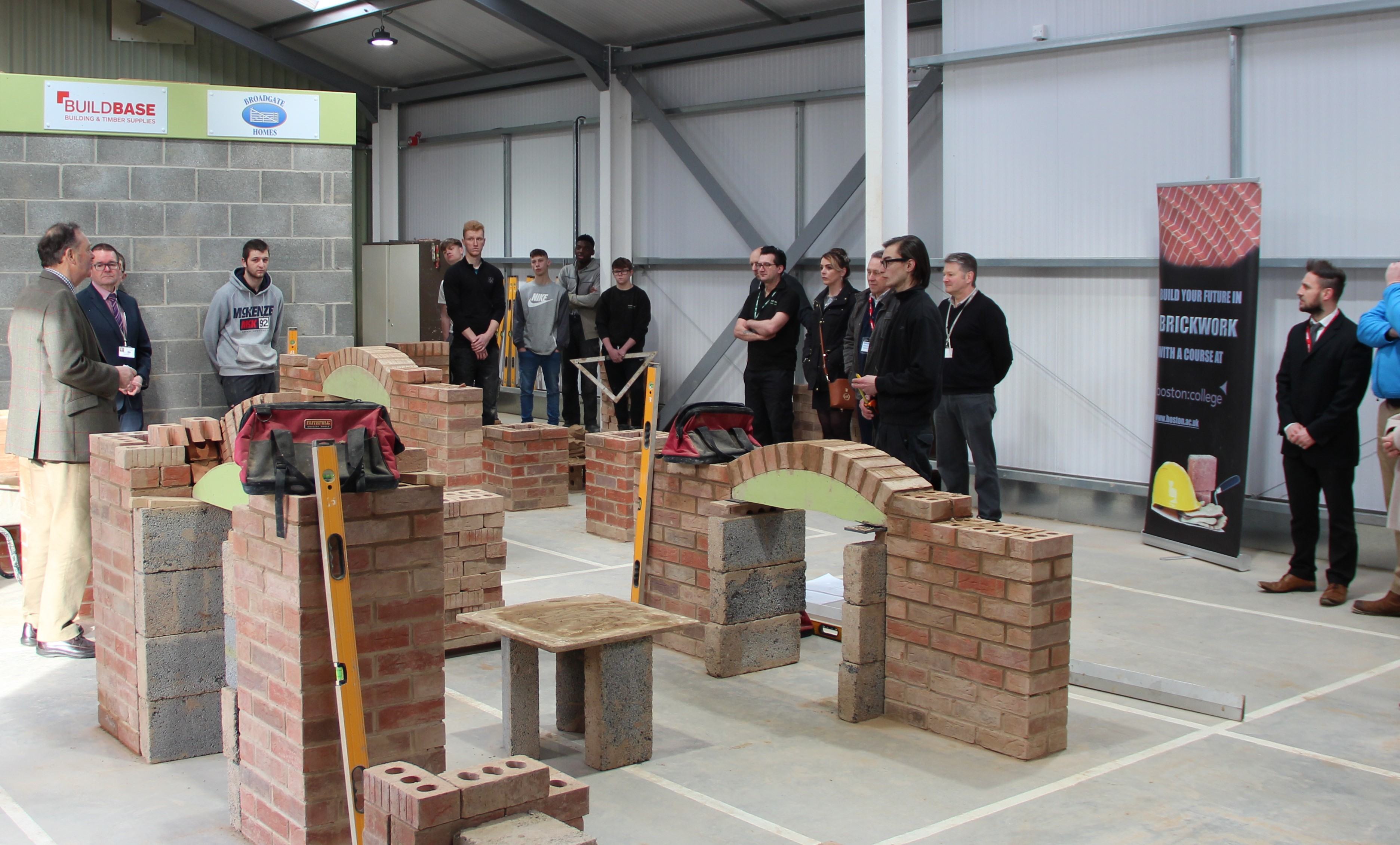 Boston College Unveil of new Bricklaying Workshop