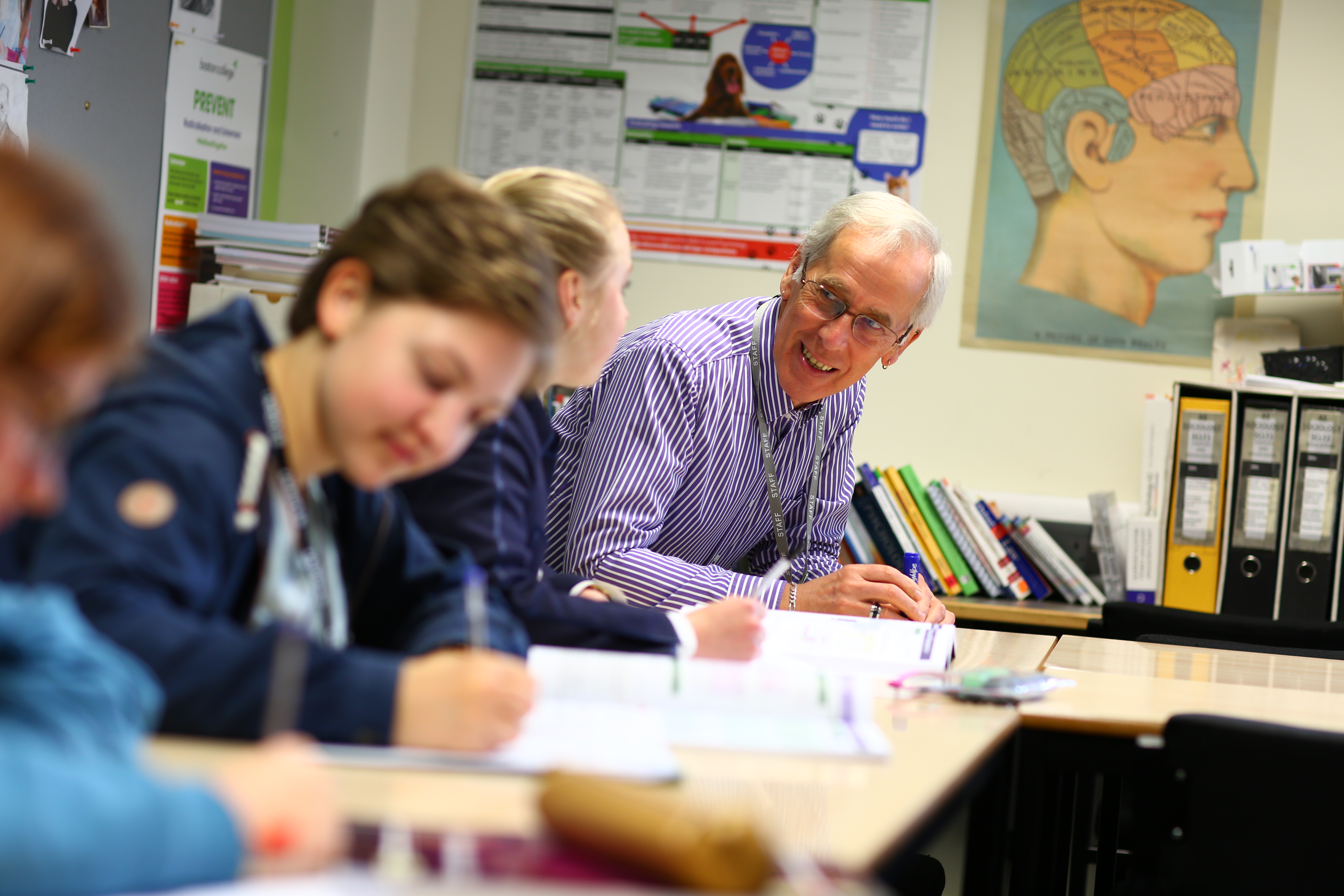 Boston College Learners With Lecturer in Class