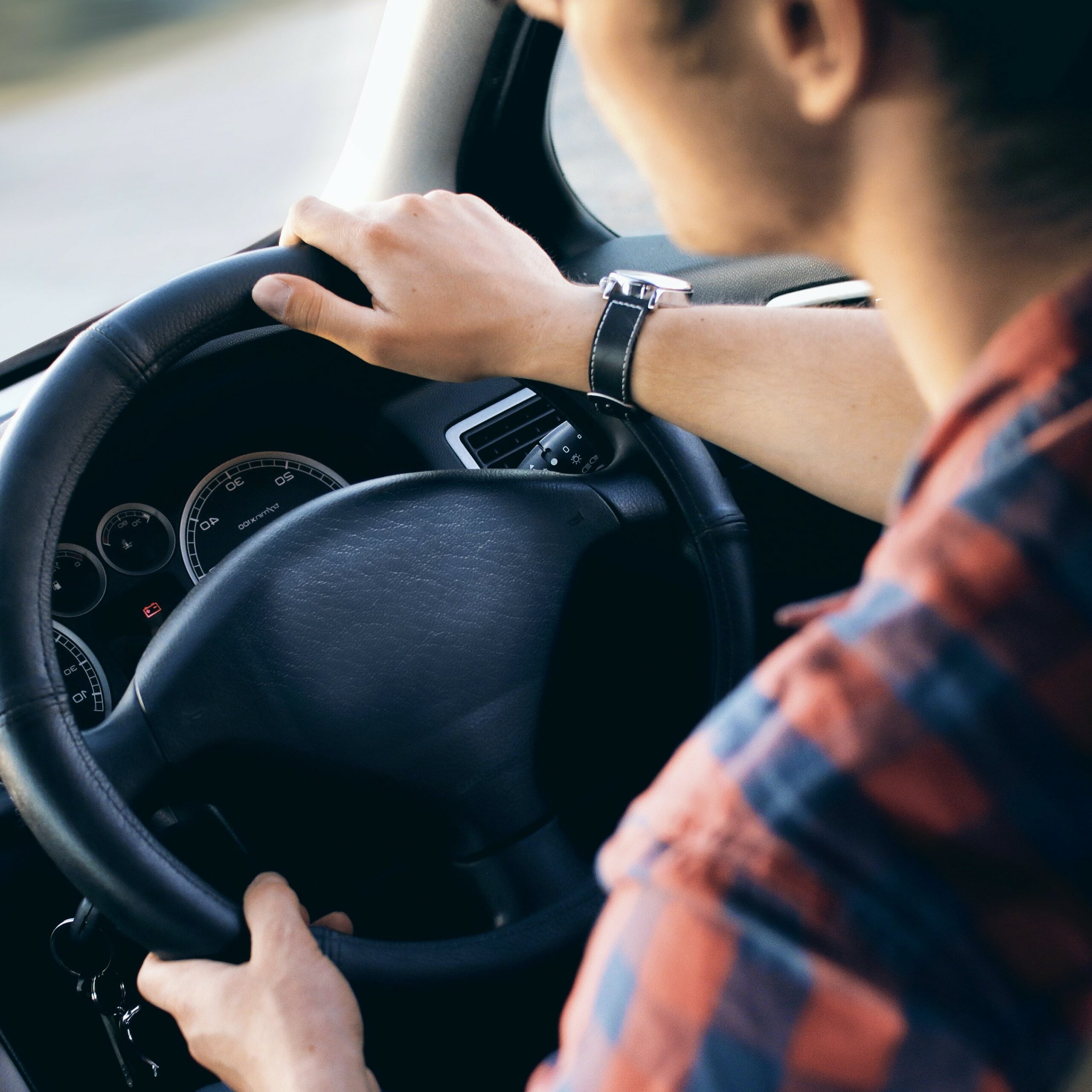 Stock image - male driving