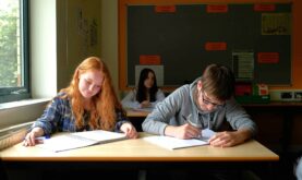 Two A Level Learners studying in the College's Sixth Building