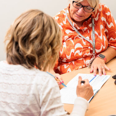 Boston College Careers Adviser providing Careers Advice to a Learner