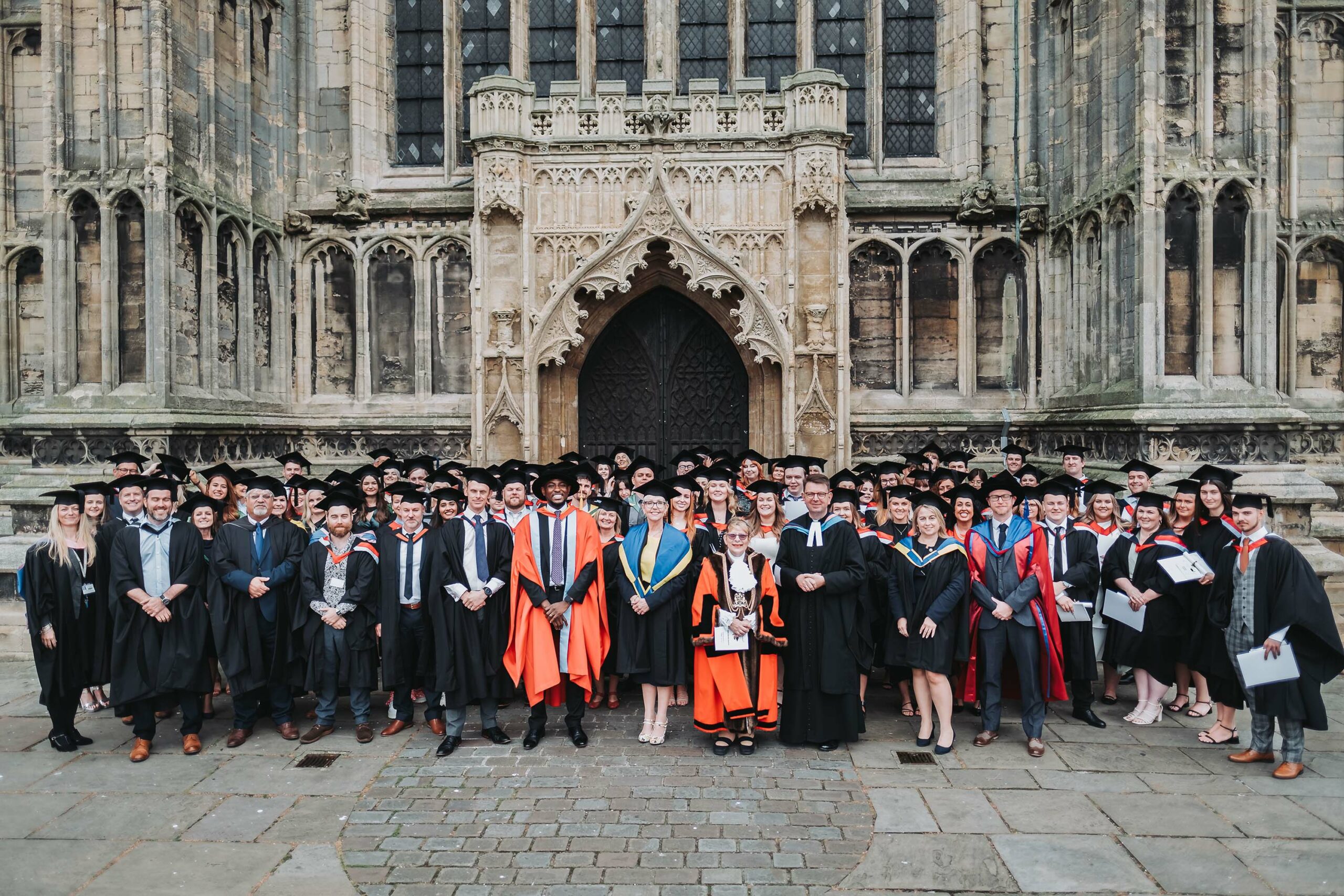 Boston College Higher Education Graduation - Group photo including graduates, 