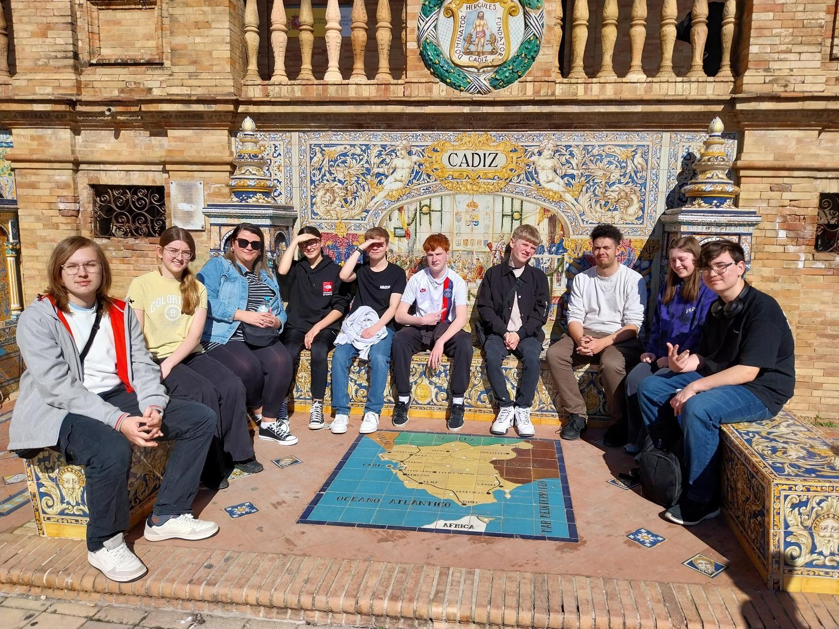 Boston College Turing Scheme 2025 - Students in Berlin visit historical monument in the snow