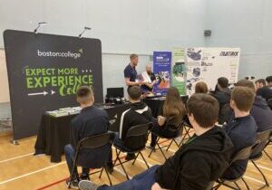 Matrix giving a talk to students at IoT Celebration Event at Lincoln College